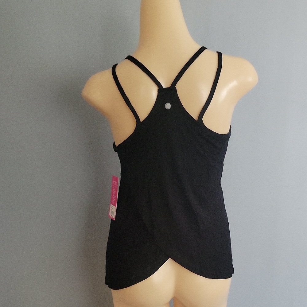 Yogalicious Black Backless Tank Top